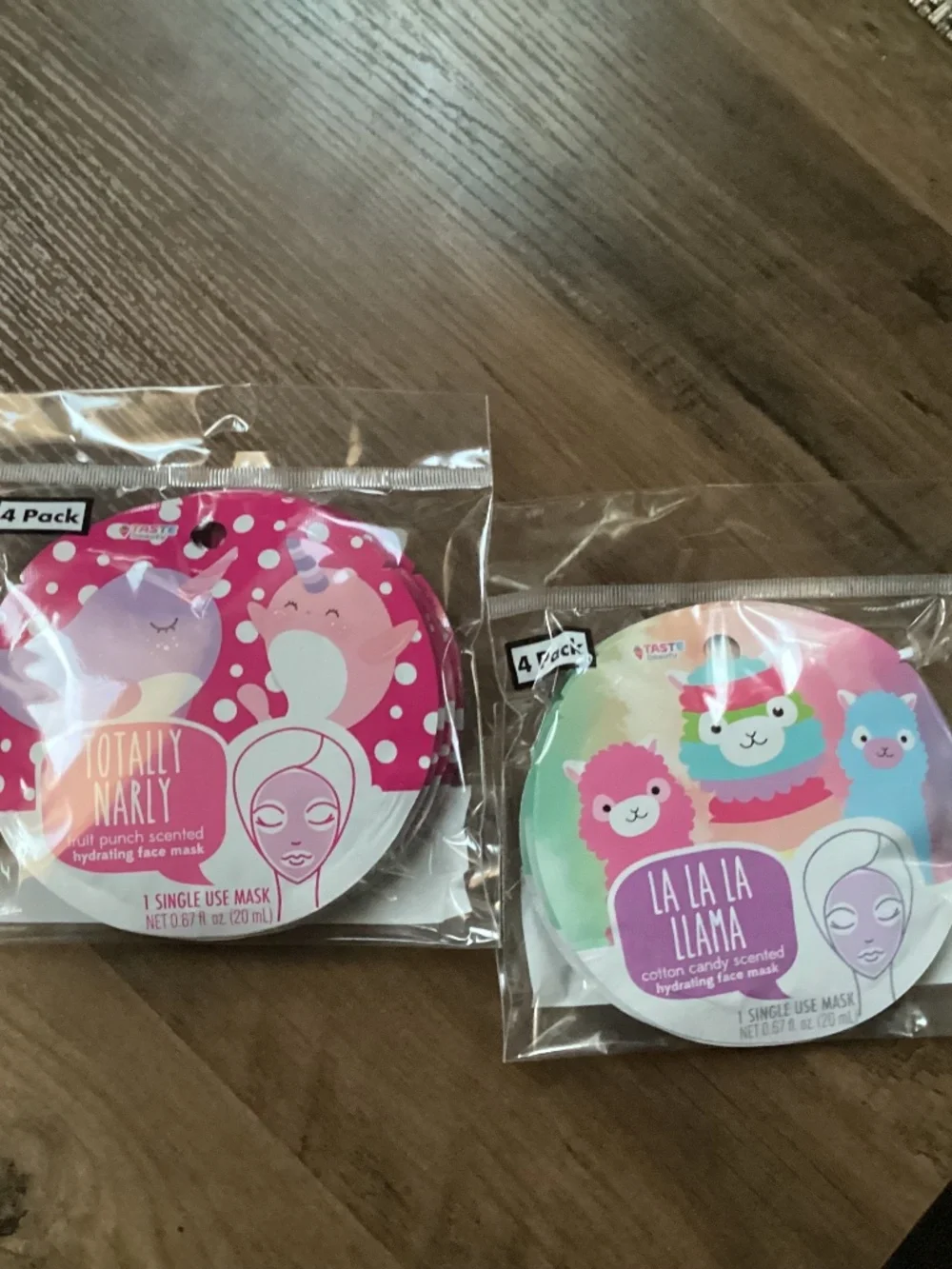 Taste Beauty Scented Masks Bundle New 20 ml each mask  2 packs=8 masks total